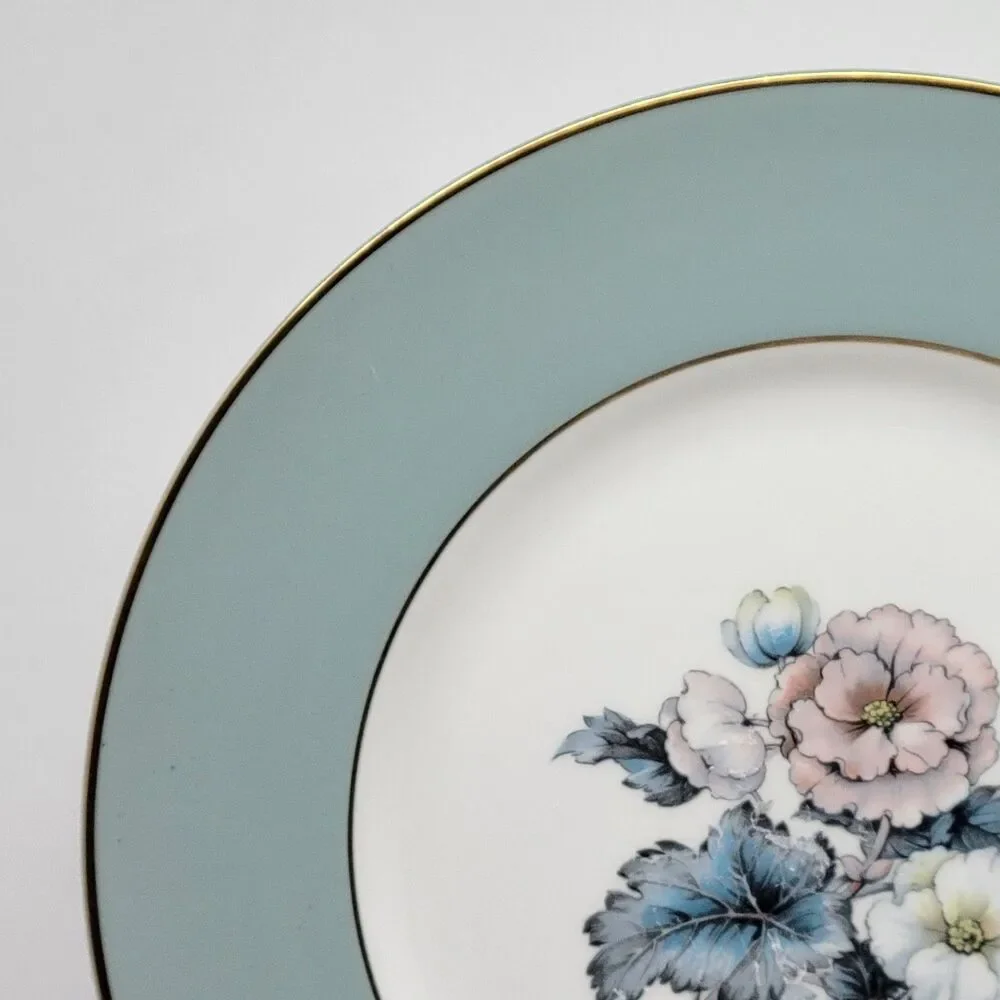 Royal Worcester Woodland Blue Rim Floral Center 10